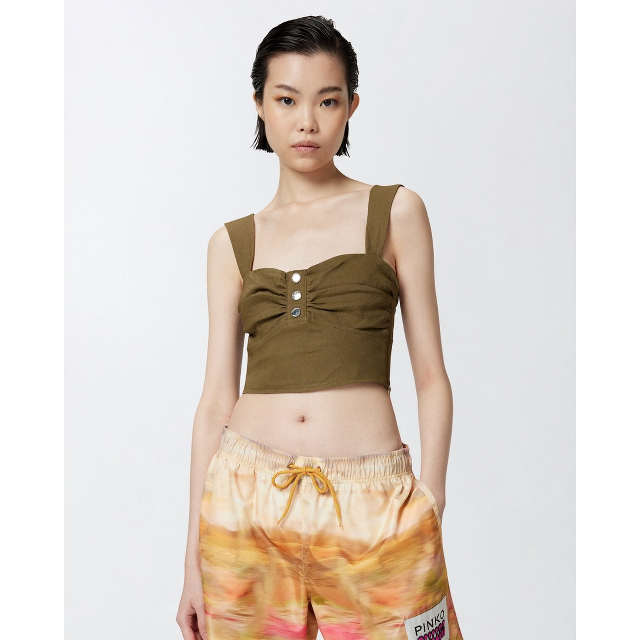 2473356 Pinko Top Verde Donna