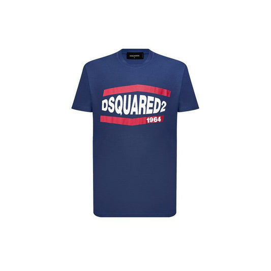 2425038 Dsquared T-Shirt Blu Stampa Uomo