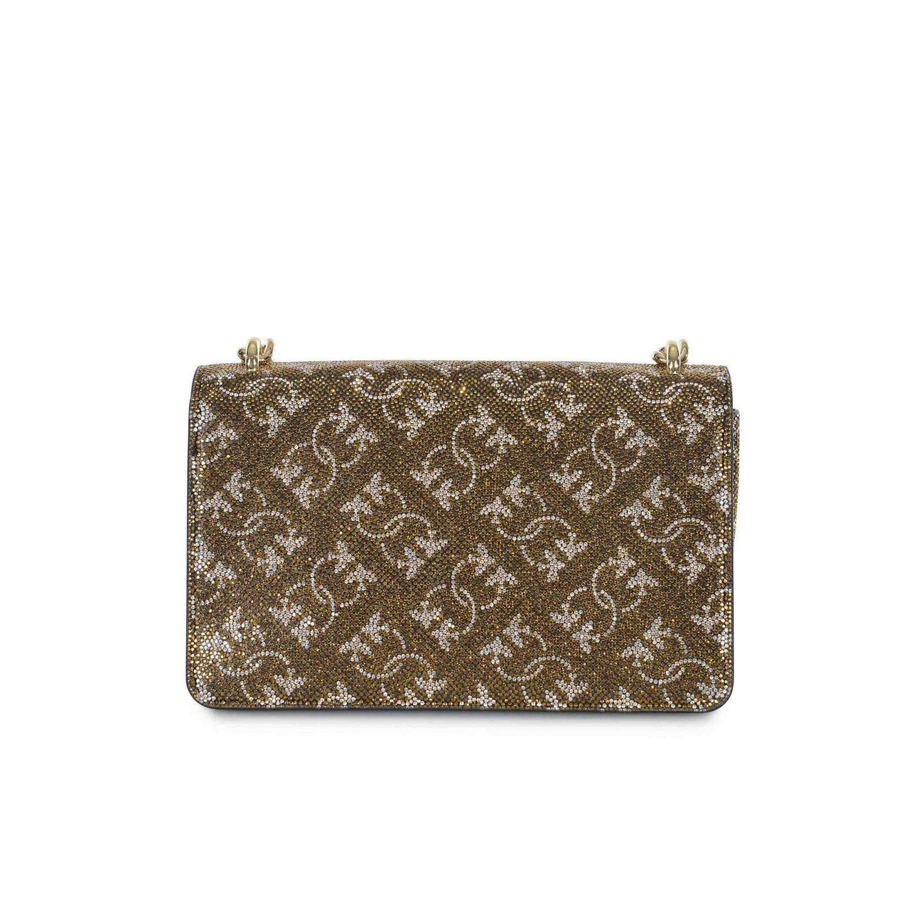 2438320 Pinko Borsa a Tracolla Marrone con Strass Donna