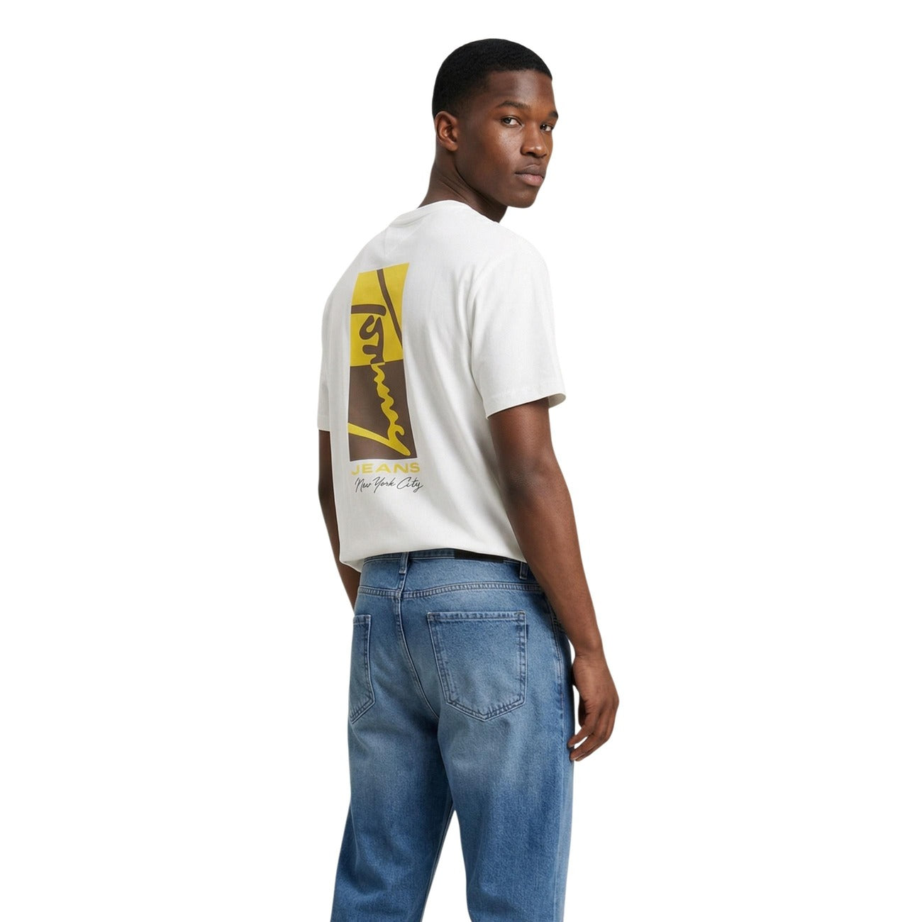 2453233 Tommy Hilfiger Jeans T-Shirt Bianca Uomo