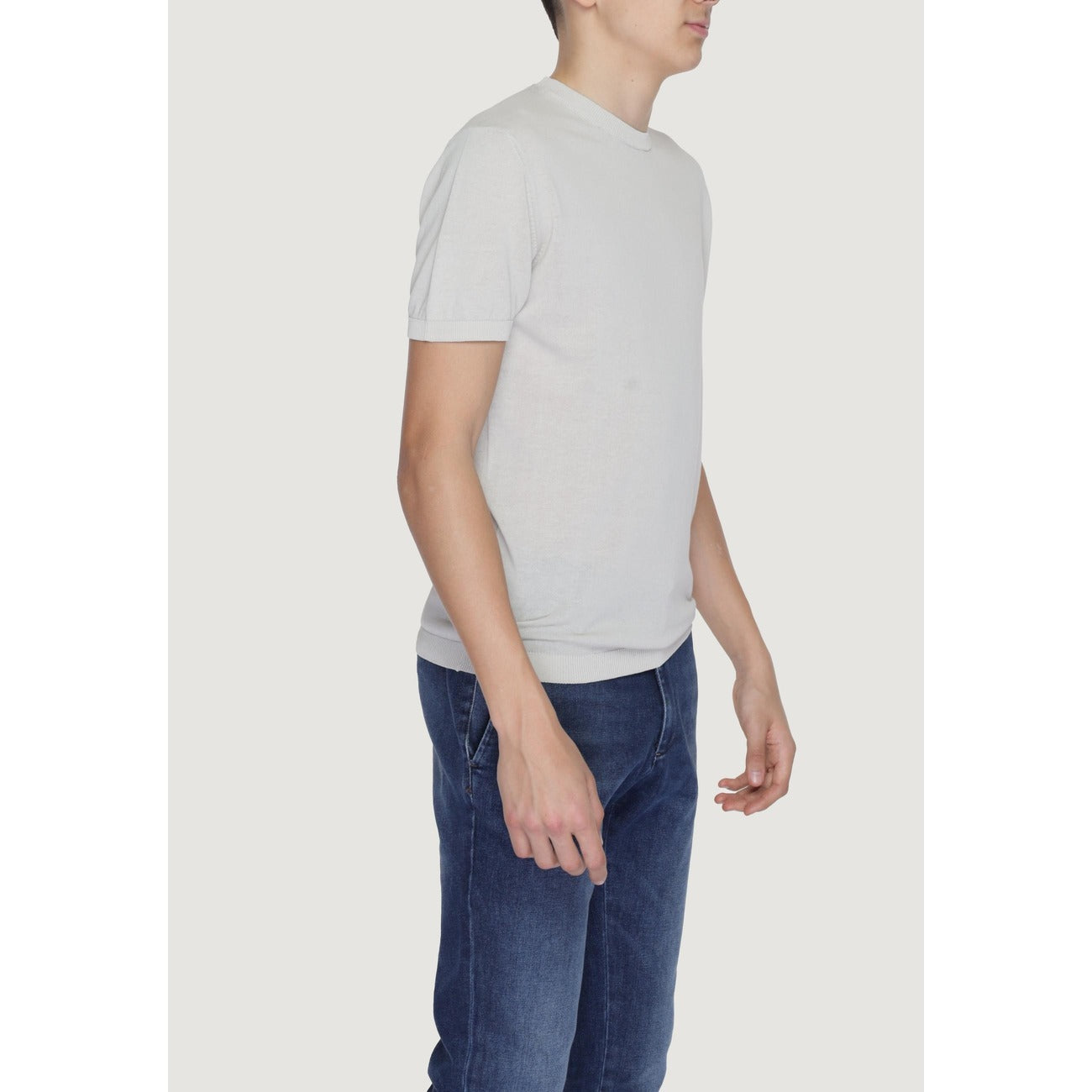 2230009 U.S. Polo Assn. T-Shirt Grigio Monocromo Uomo