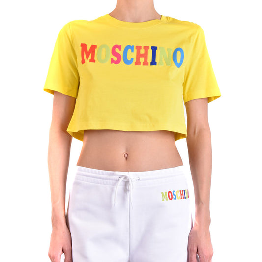 487271 Moschino T-Shirt Gialla Stampa Donna