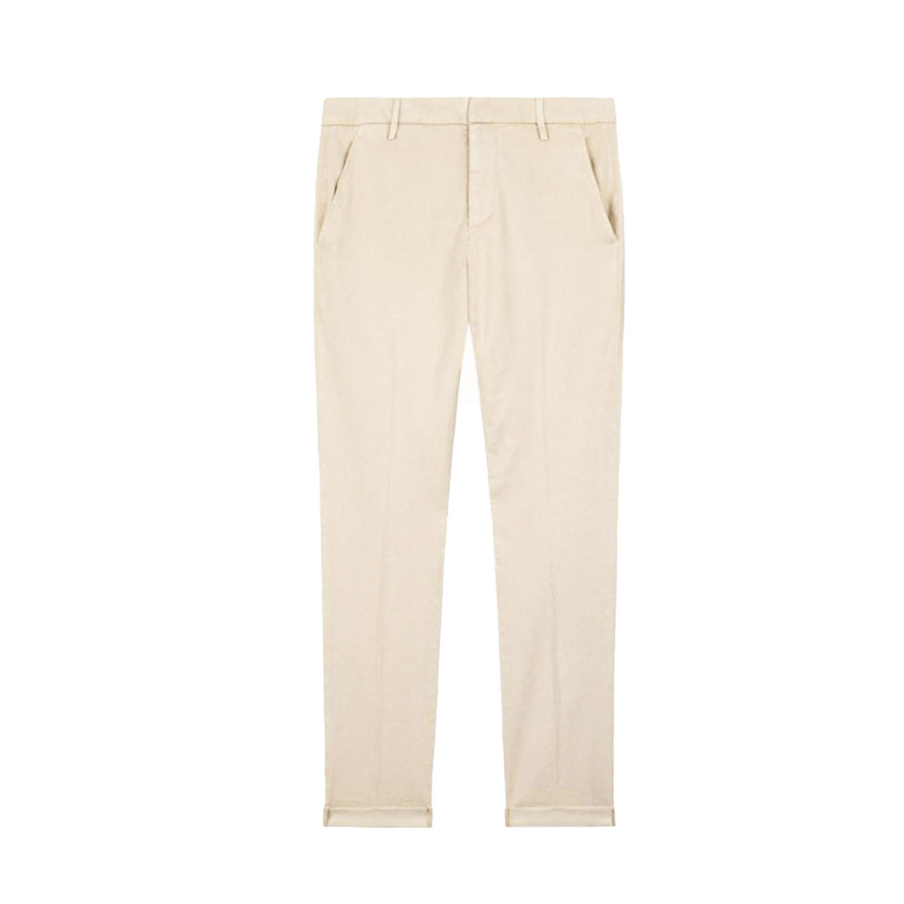 2431072 Dondup Pantaloni Beige Lino Lyocell Elastan Uomo