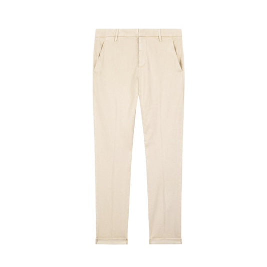 2431072 Dondup Pantaloni Beige Lino Lyocell Elastan Uomo