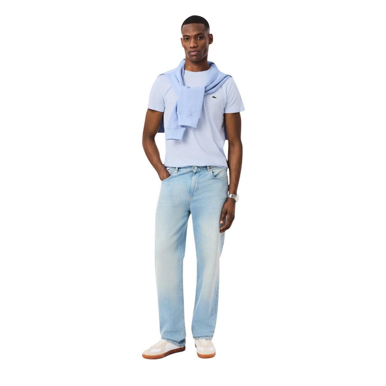 2459228 Lacoste T-Shirt Azzurro Uomo