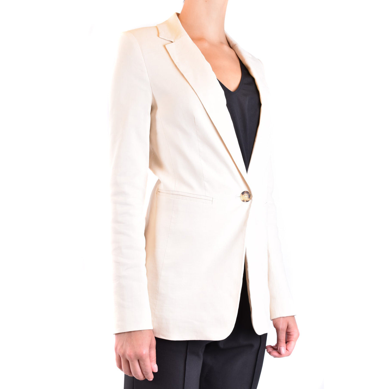 2423064 Pinko Giacca Beige Donna Lino 59% Viscosa 38% Elastan 3%