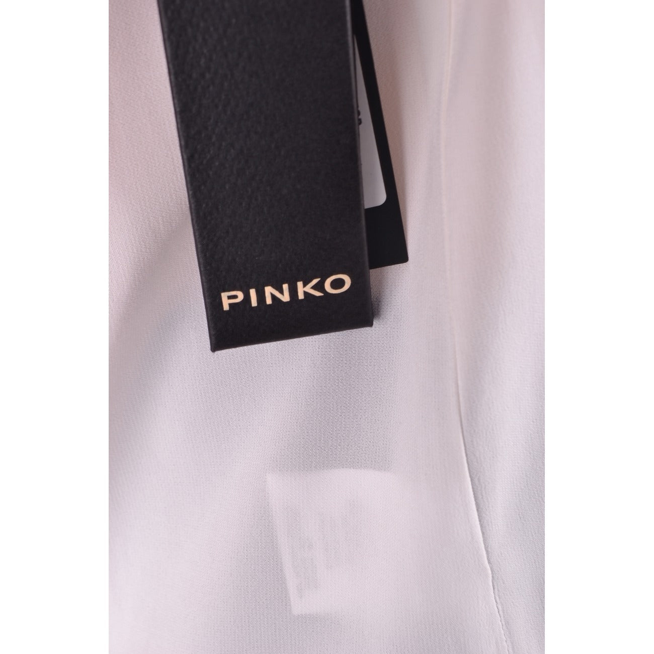 2423000 Pinko Top Bianco Smanicato in Viscosa Donna