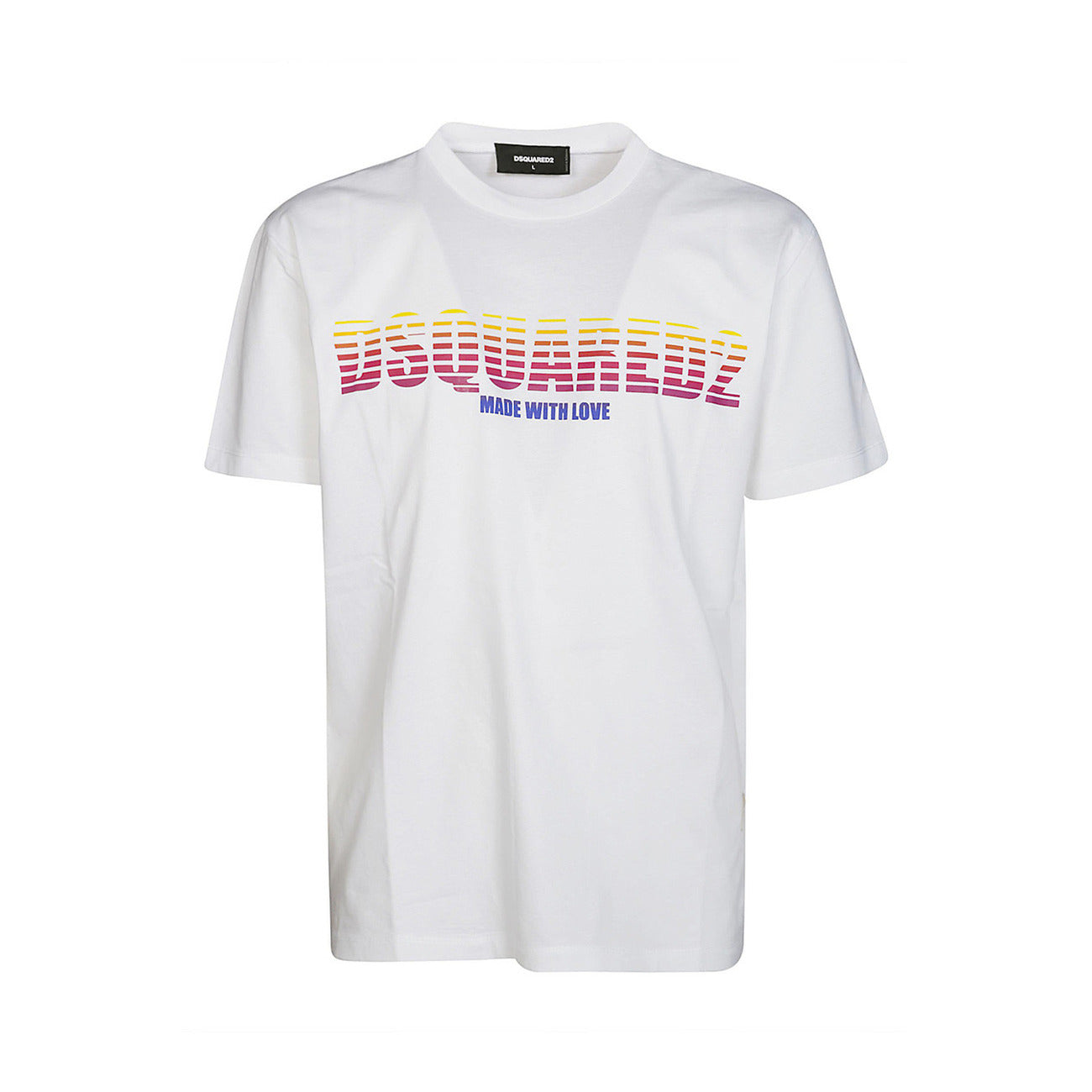 2430181 Dsquared2 T-Shirt Bianca Stampa Uomo