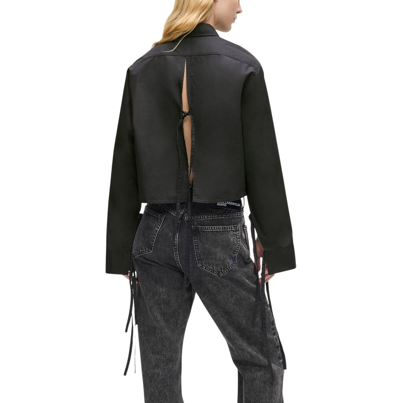 507678 Karl Lagerfeld Jeans Camicia Nera Donna Primavera/Estate