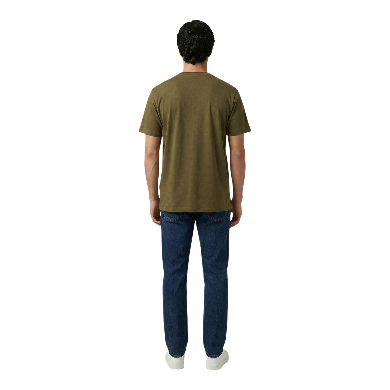 2458899 Napapijri T-Shirt Verde Cotone Scollo Tondo Uomo