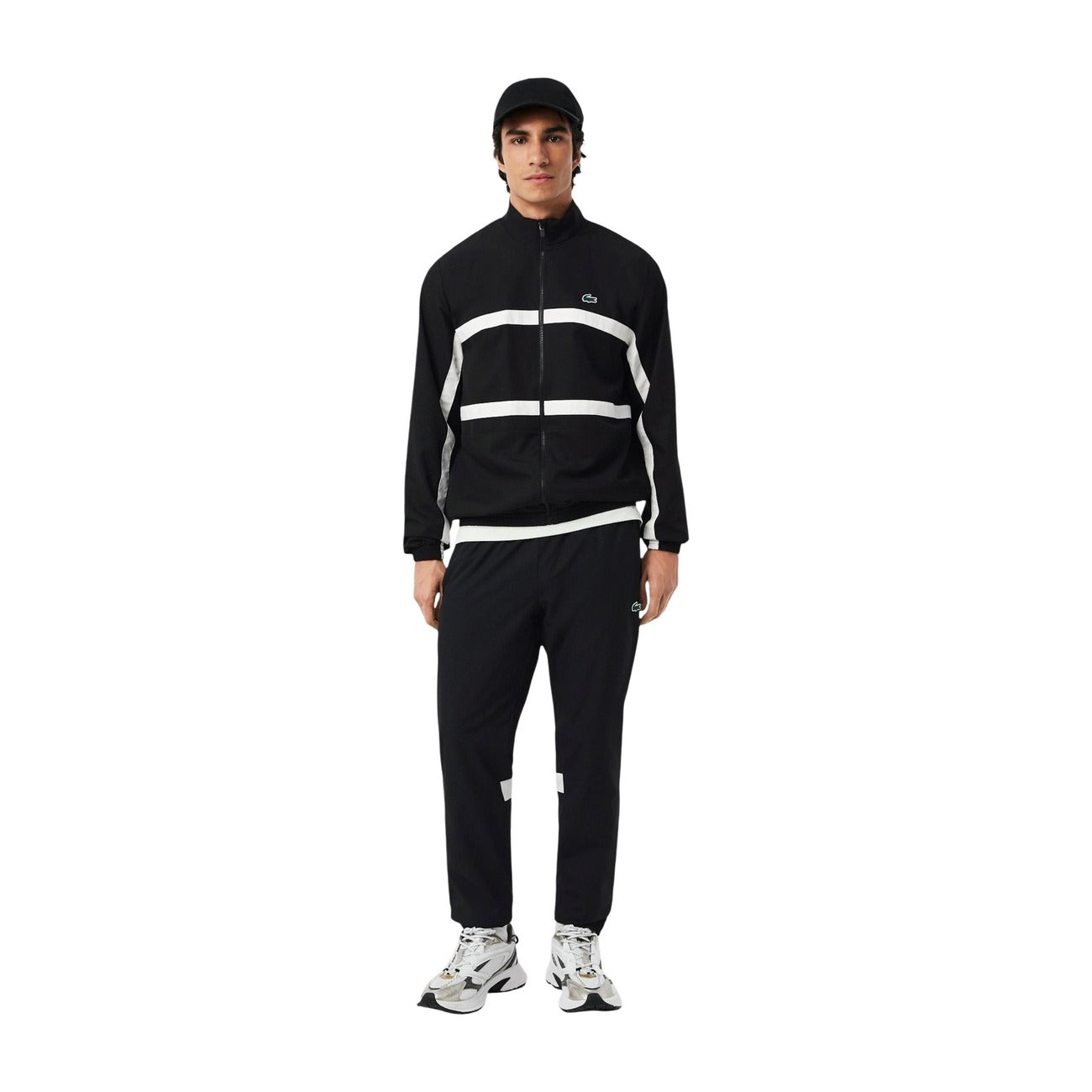 2460462 Lacoste Tuta Nero Poliestere Uomo
