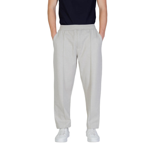 2450890 Boss Pantaloni Grigio Cotone Uomo