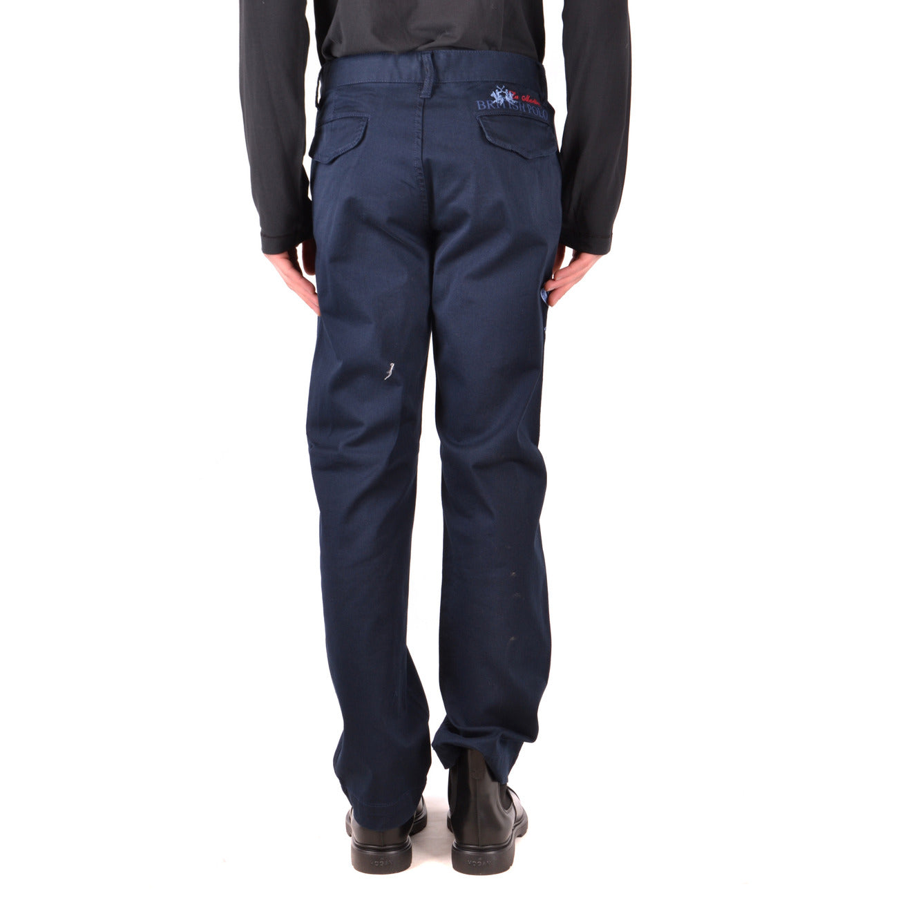 2449164 La Martina Pantaloni Blu Cotone Uomo