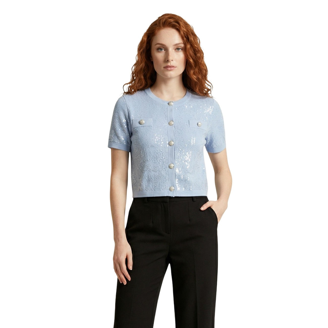 514280 Morgan De Toi Cardigan Azzurro Donna Primavera/Estate