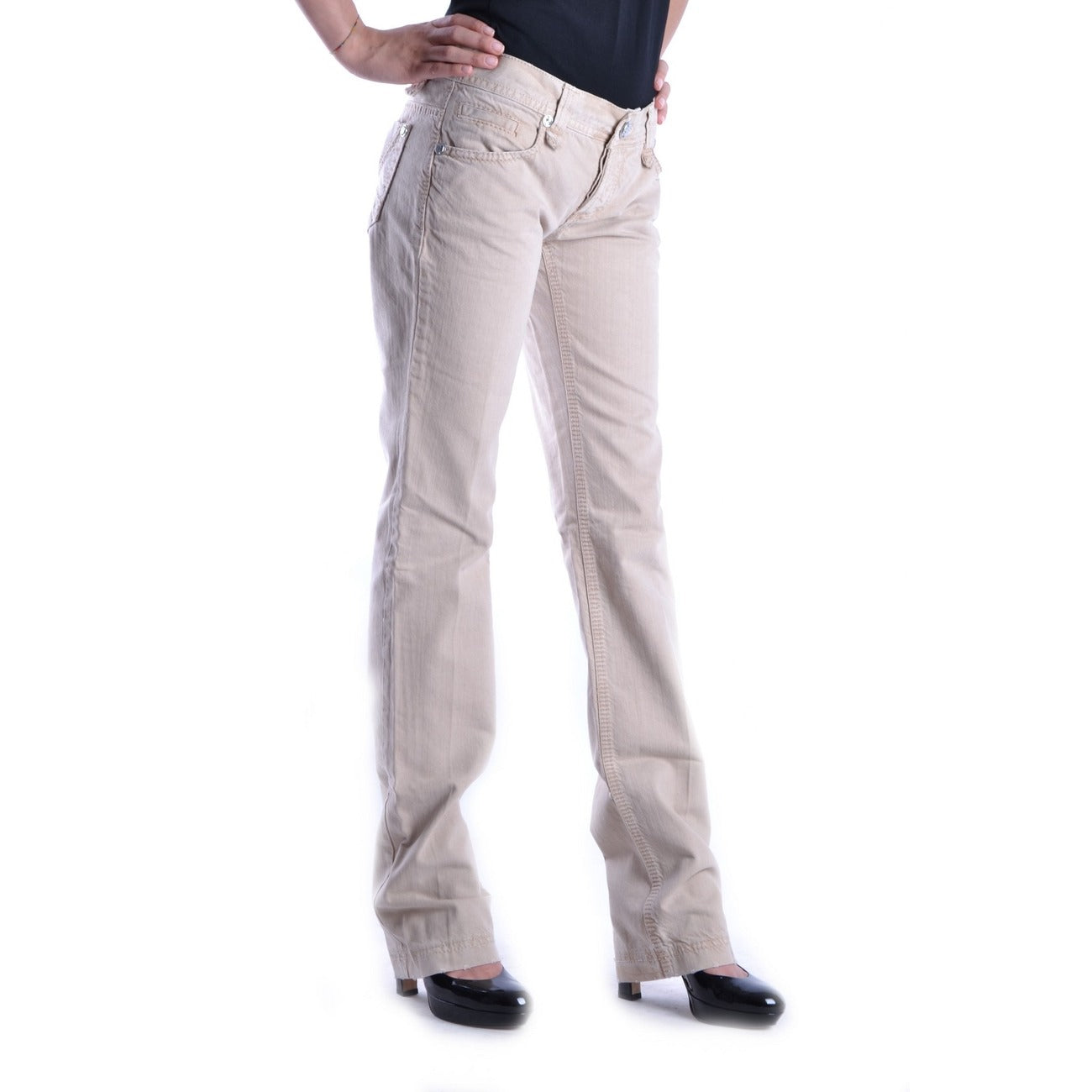 2423053 Pinko Jeans Beige Donna Cotone 100%