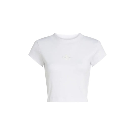 2441398 Calvin Klein Jeans T-Shirt Bianca Cotone Donna