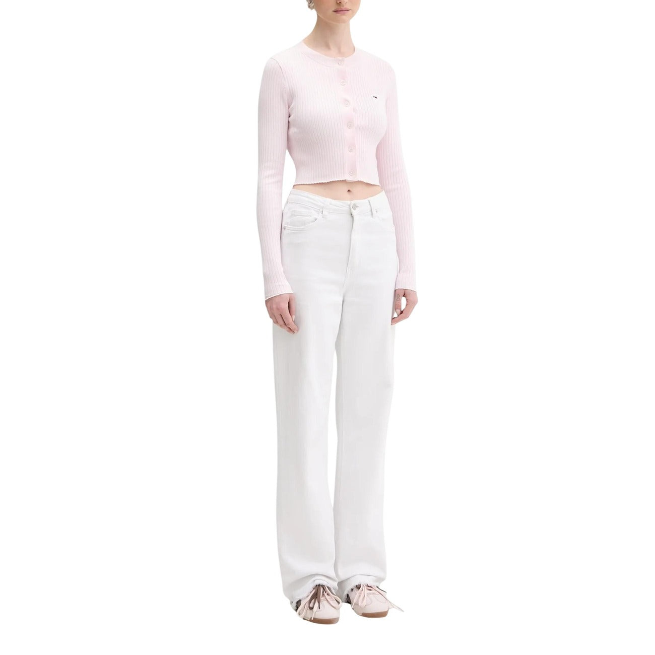 504324 Tommy Hilfiger Jeans Cardigan Rosa Donna Primavera/Estate