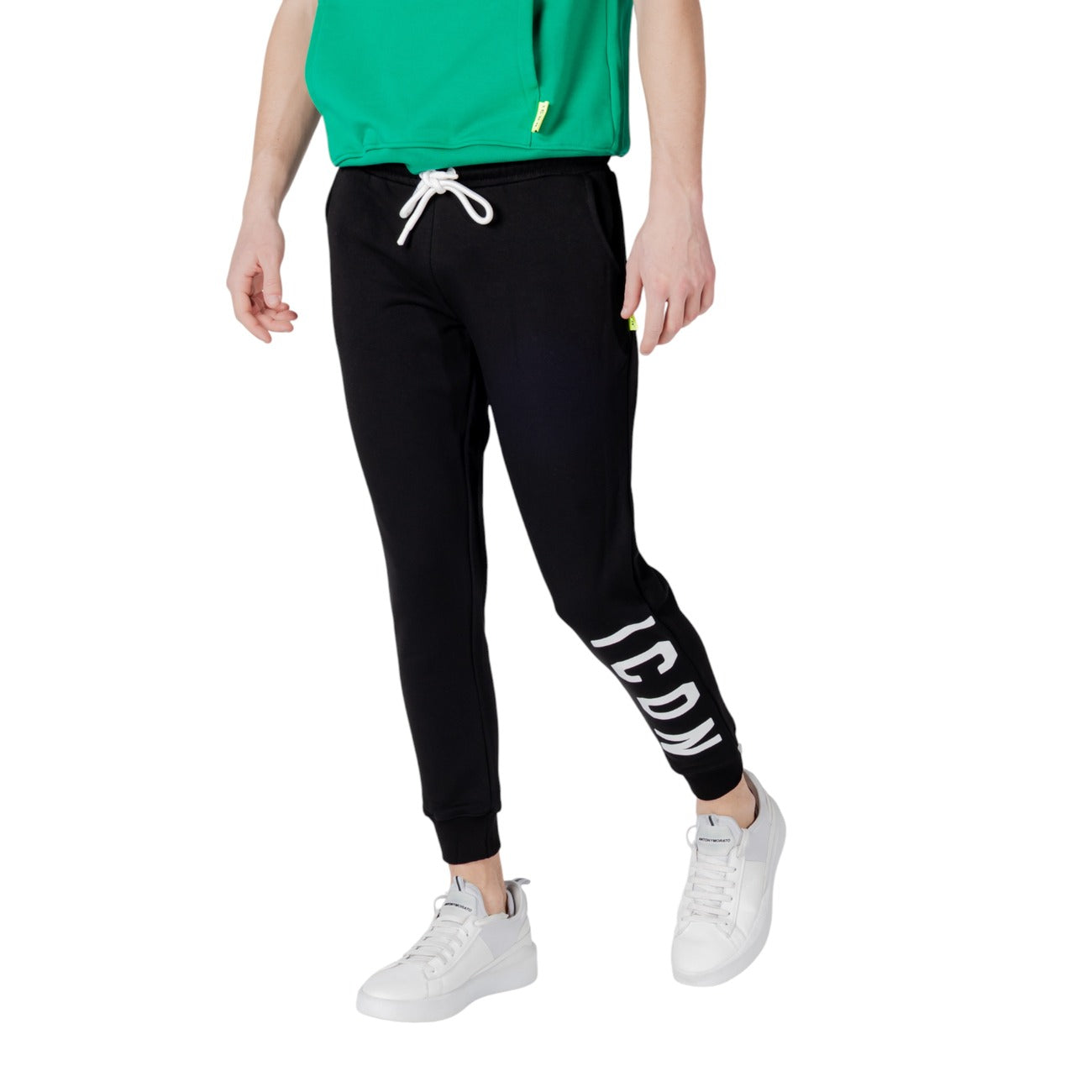 2417775 Icon Pantaloni Nero Righe Uomo