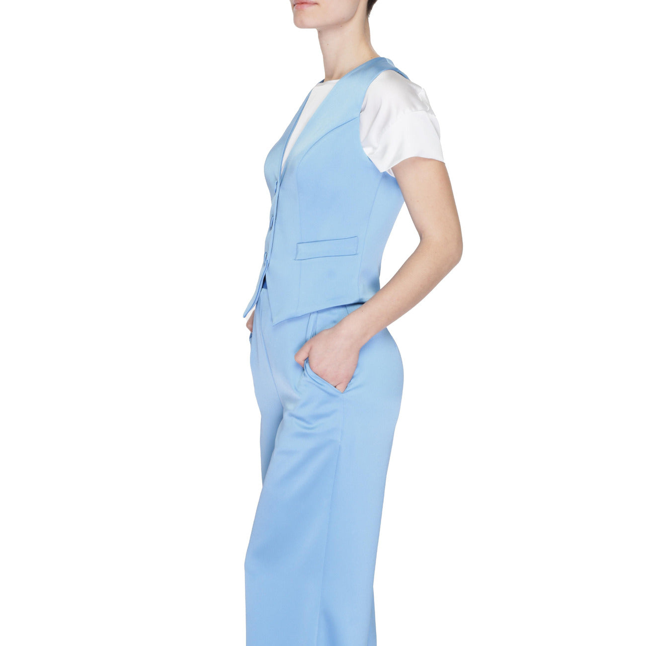 473043 Silence Gilet Azzurro Donna Primavera/Estate