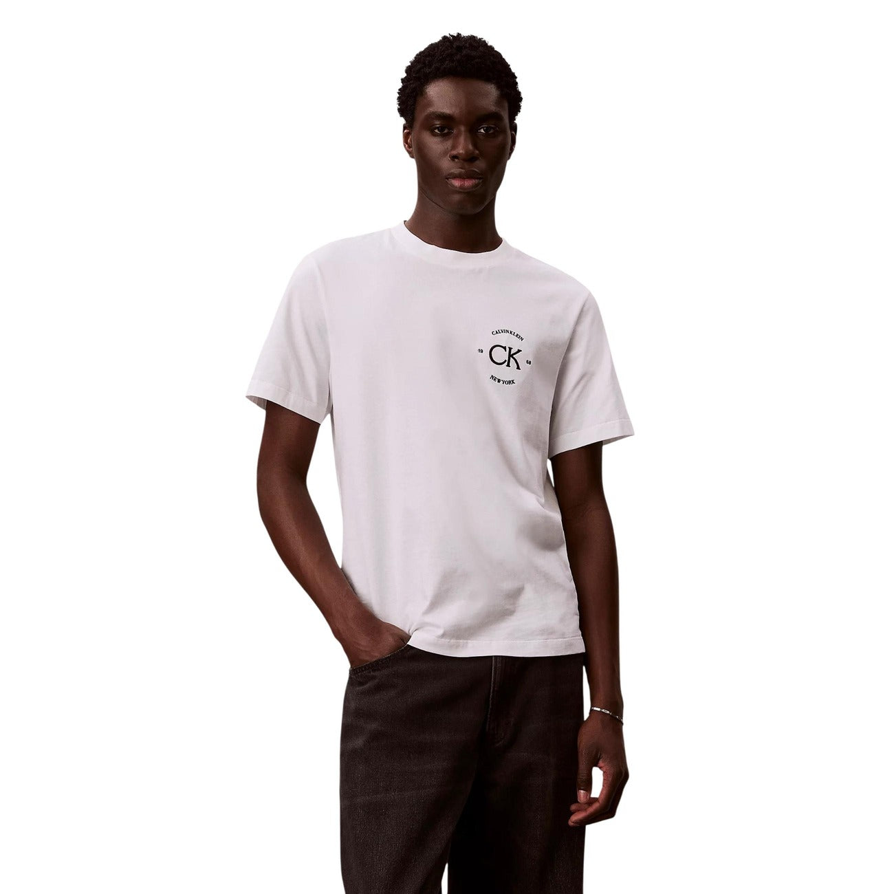 2460064 Calvin Klein Jeans T-Shirt Bianca Uomo
