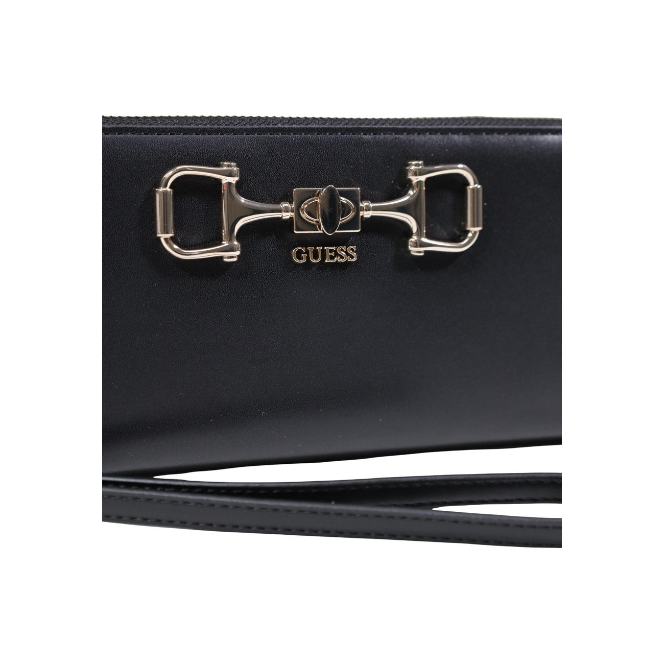 2455991 Guess Portafoglio Nero Cerniera Poliuretano