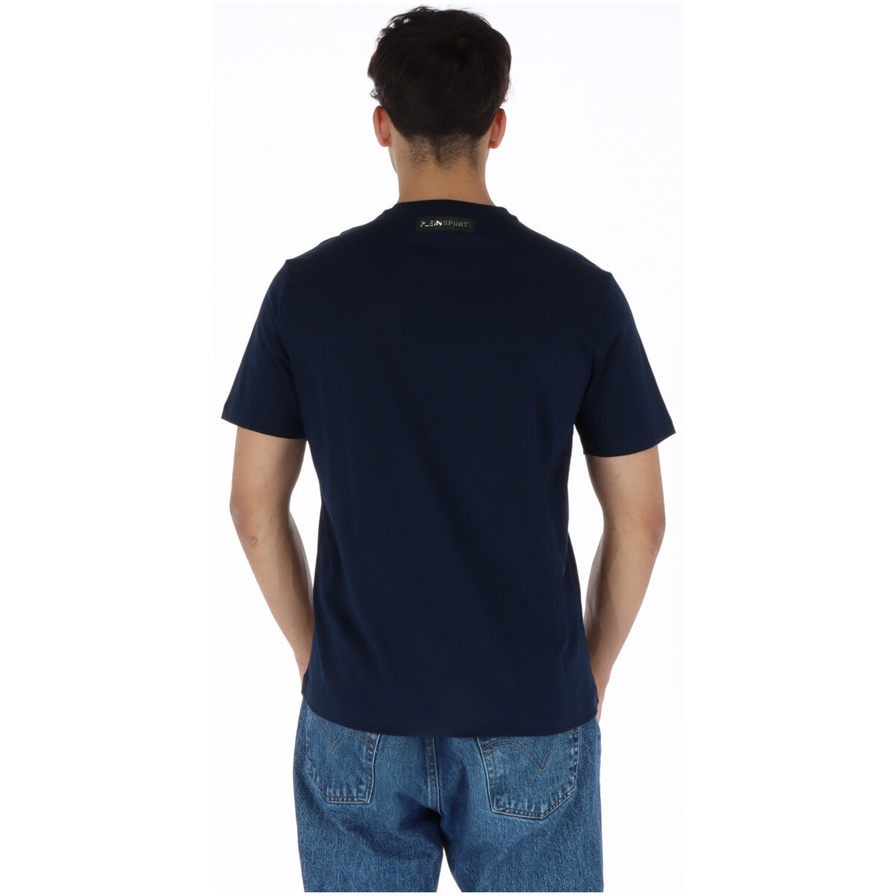 443819 Plein Sport T-Shirt Blu Stampa Uomo