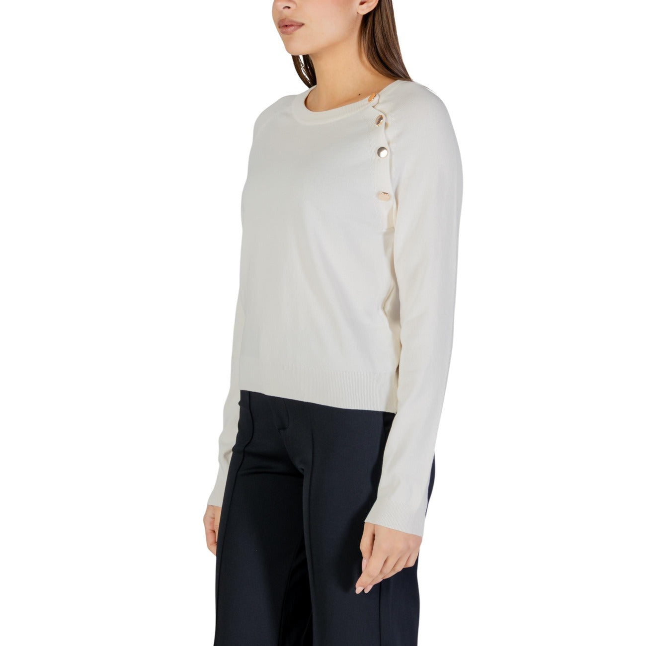 501341 Morgan De Toi Maglia Bianca Maniche Lunghe Donna