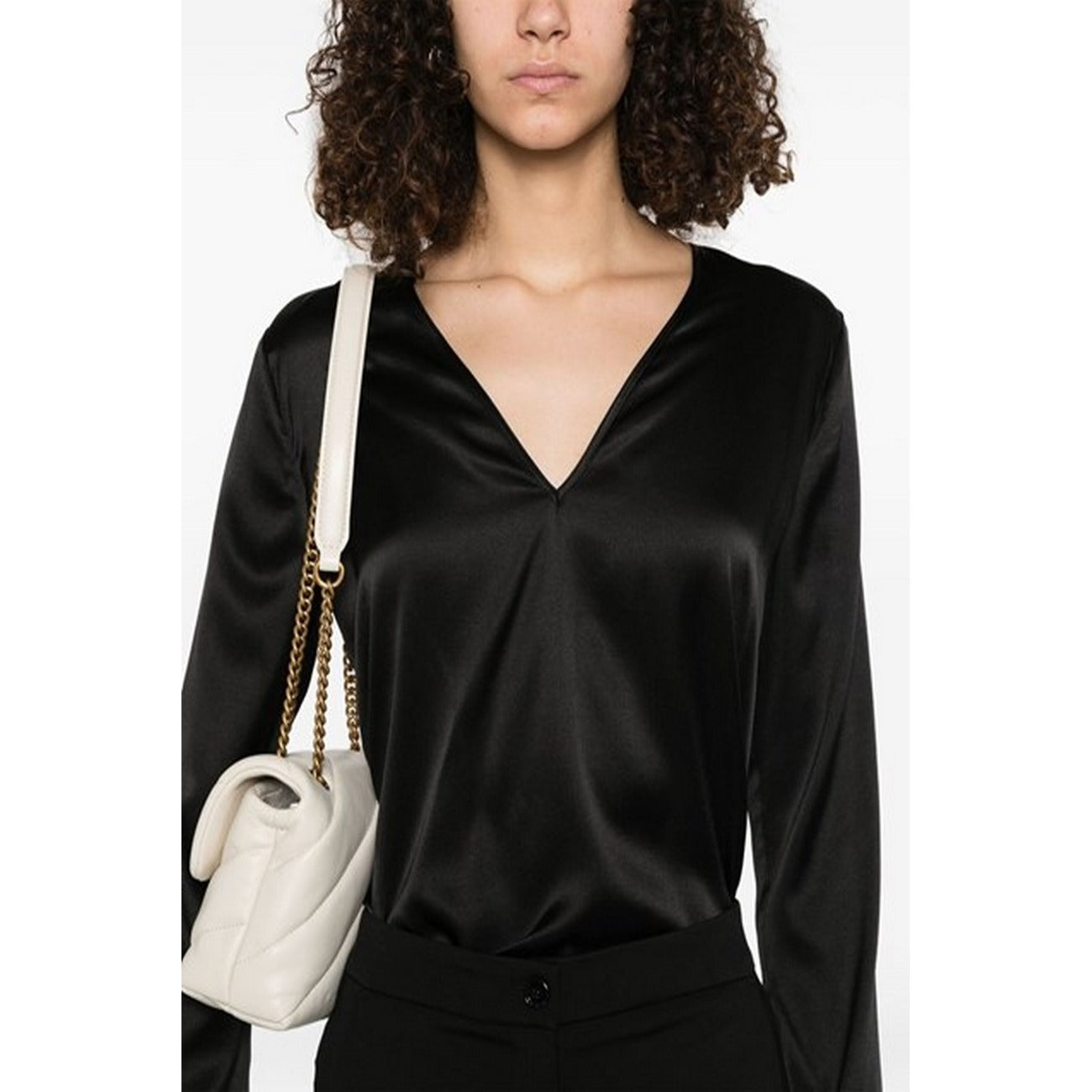 493922 Pinko Blusa Nera Seta Donna Primavera/Estate