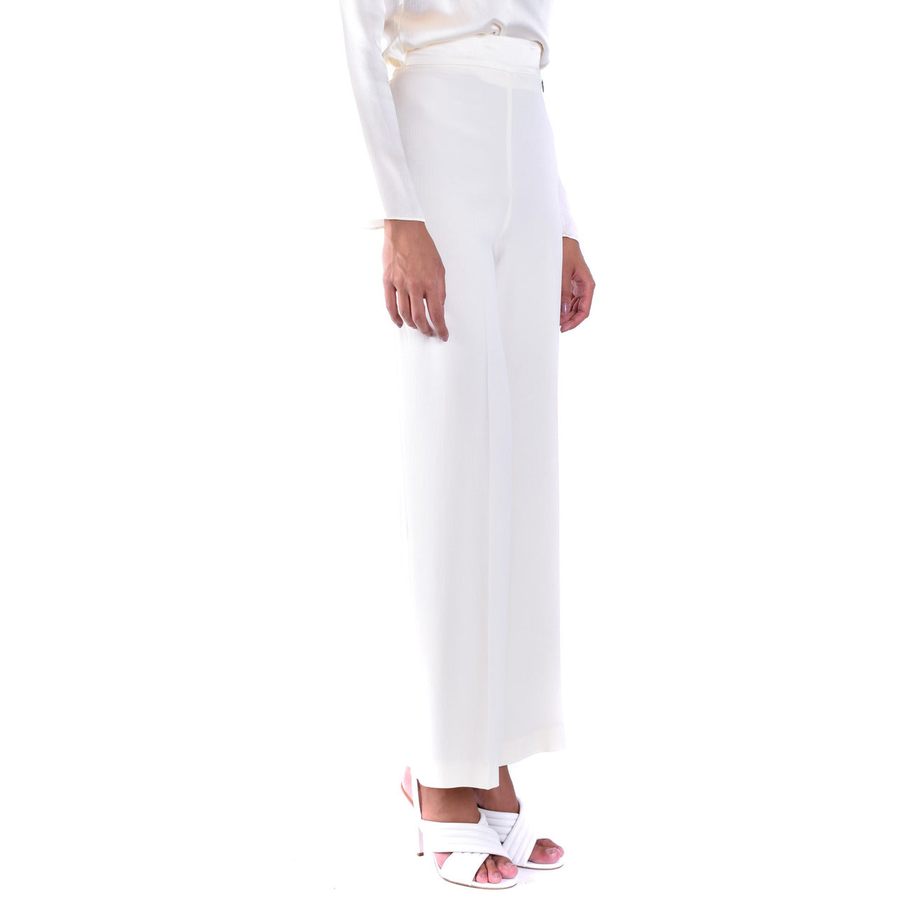 489457 Twinset Pantaloni Bianchi Donna Primavera/Estate