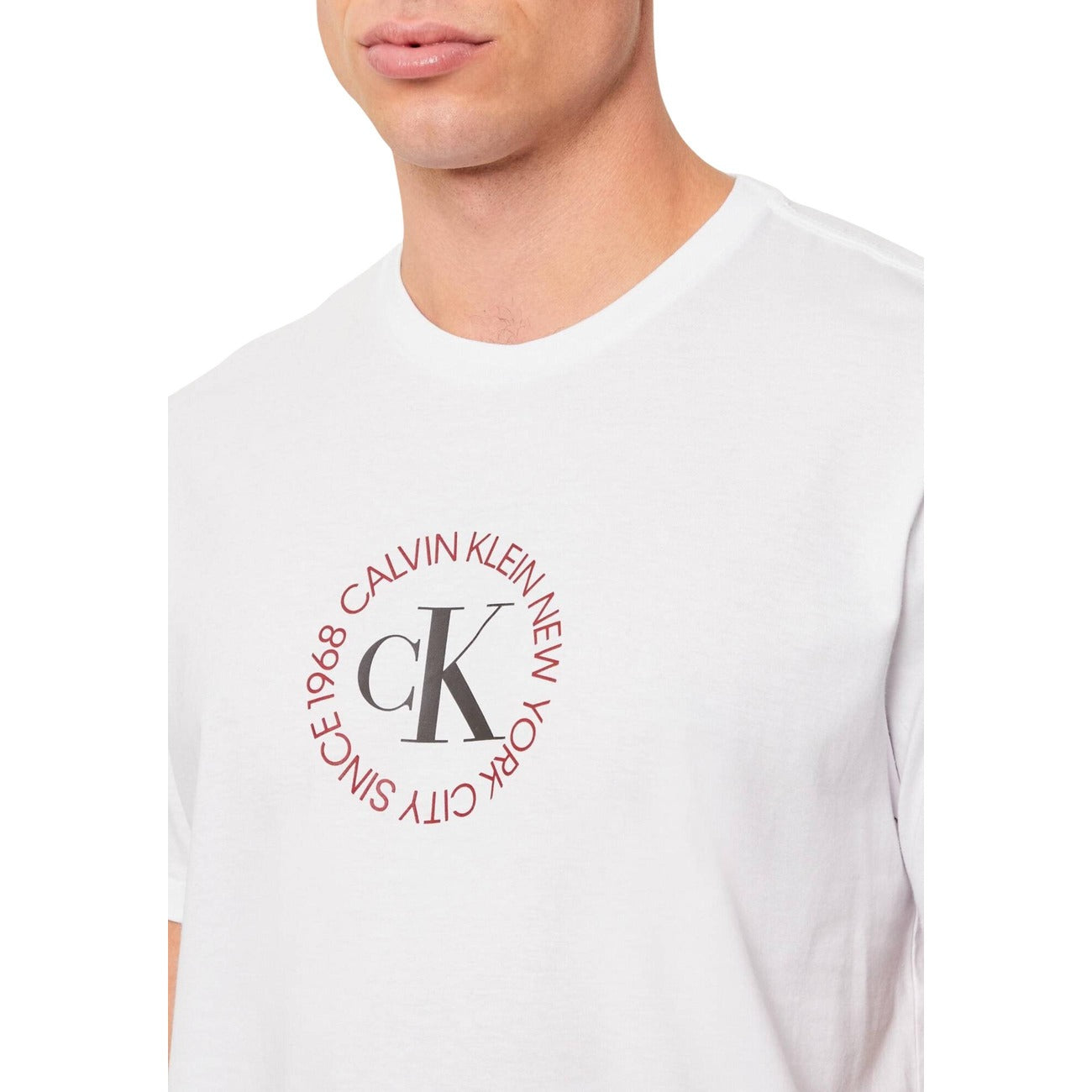 2451577 Calvin Klein Jeans T-Shirt Bianca Stampa Uomo