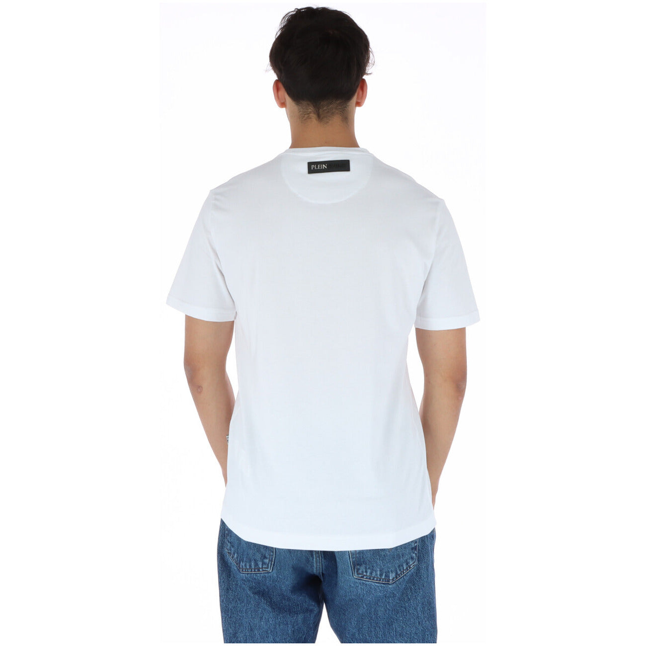 443837 Plein Sport T-Shirt Bianco Stampa Uomo