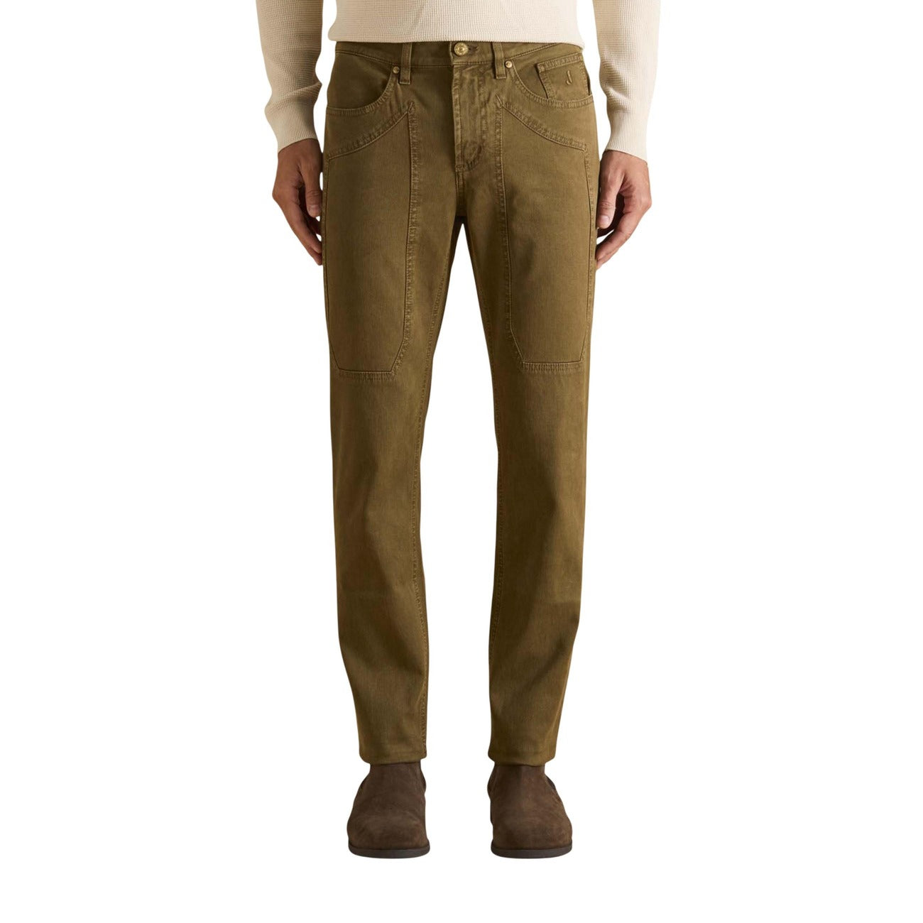 2457039 Jeckerson Pantaloni Verde Ciniglia Uomo