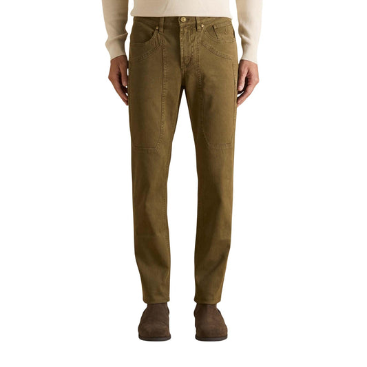 2457039 Jeckerson Pantaloni Verde Ciniglia Uomo