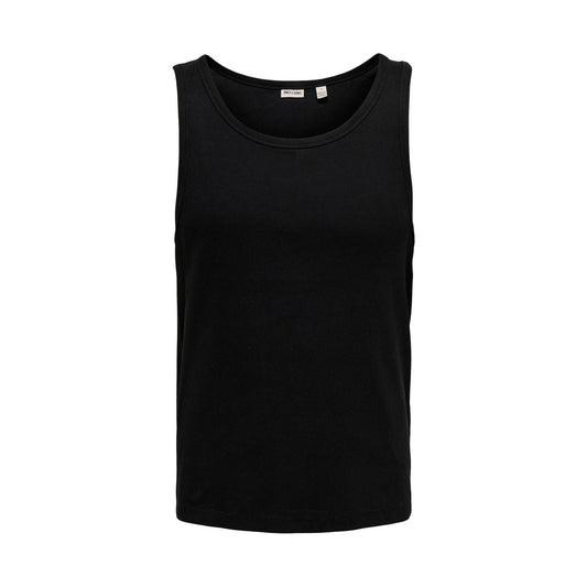 2458726 Only & Sons Canotta Nera Cotone Uomo