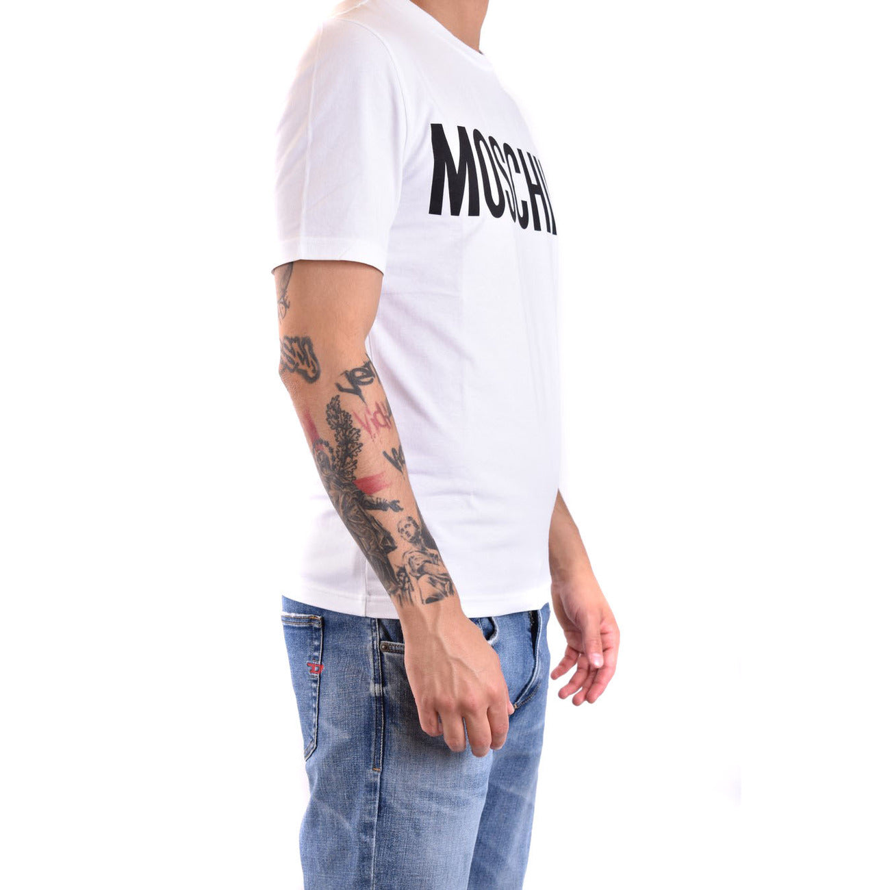 2424518 Moschino T-Shirt Bianca Stampa Uomo