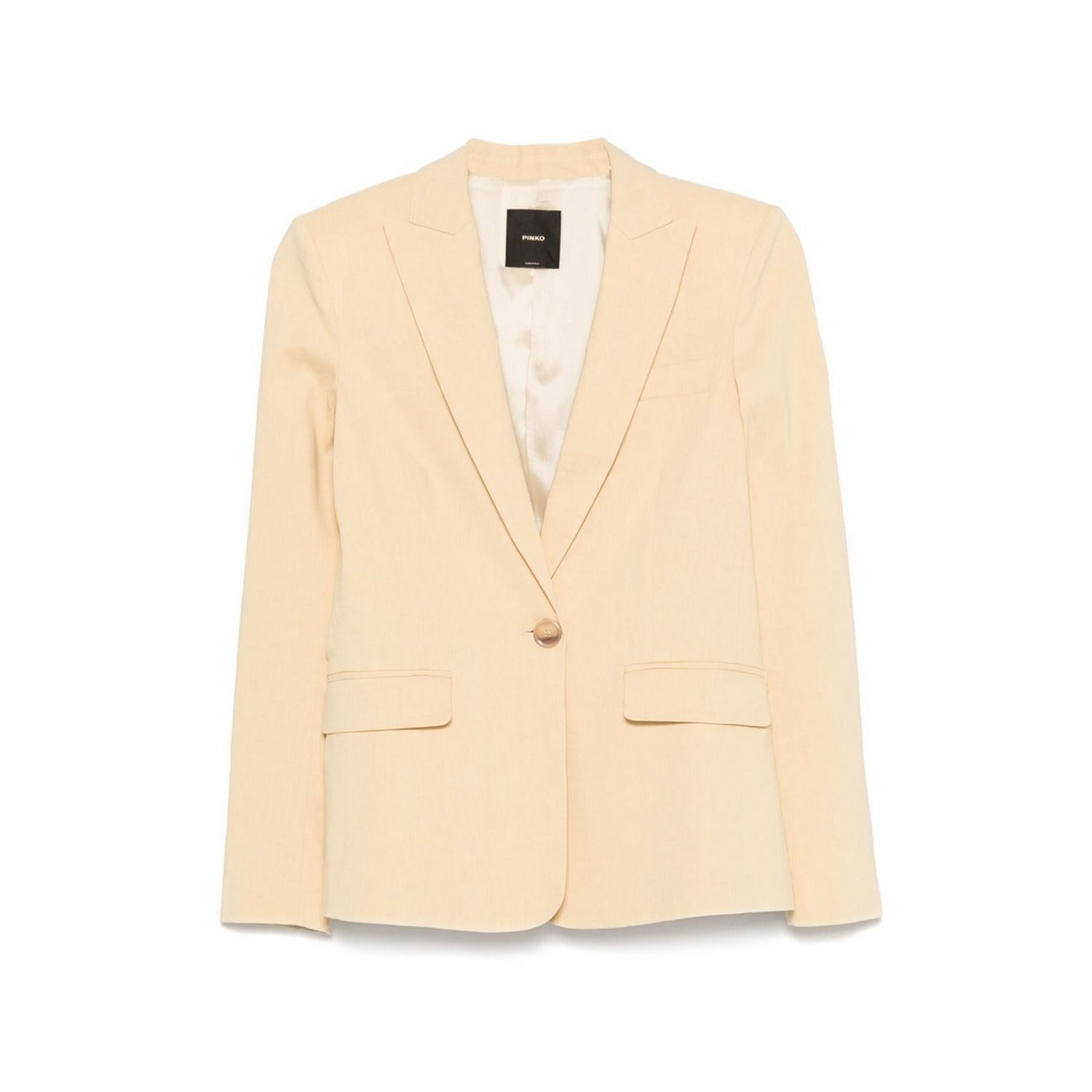2444751 Pinko Giacca Gialla Donna Lino 55% Viscosa 42%