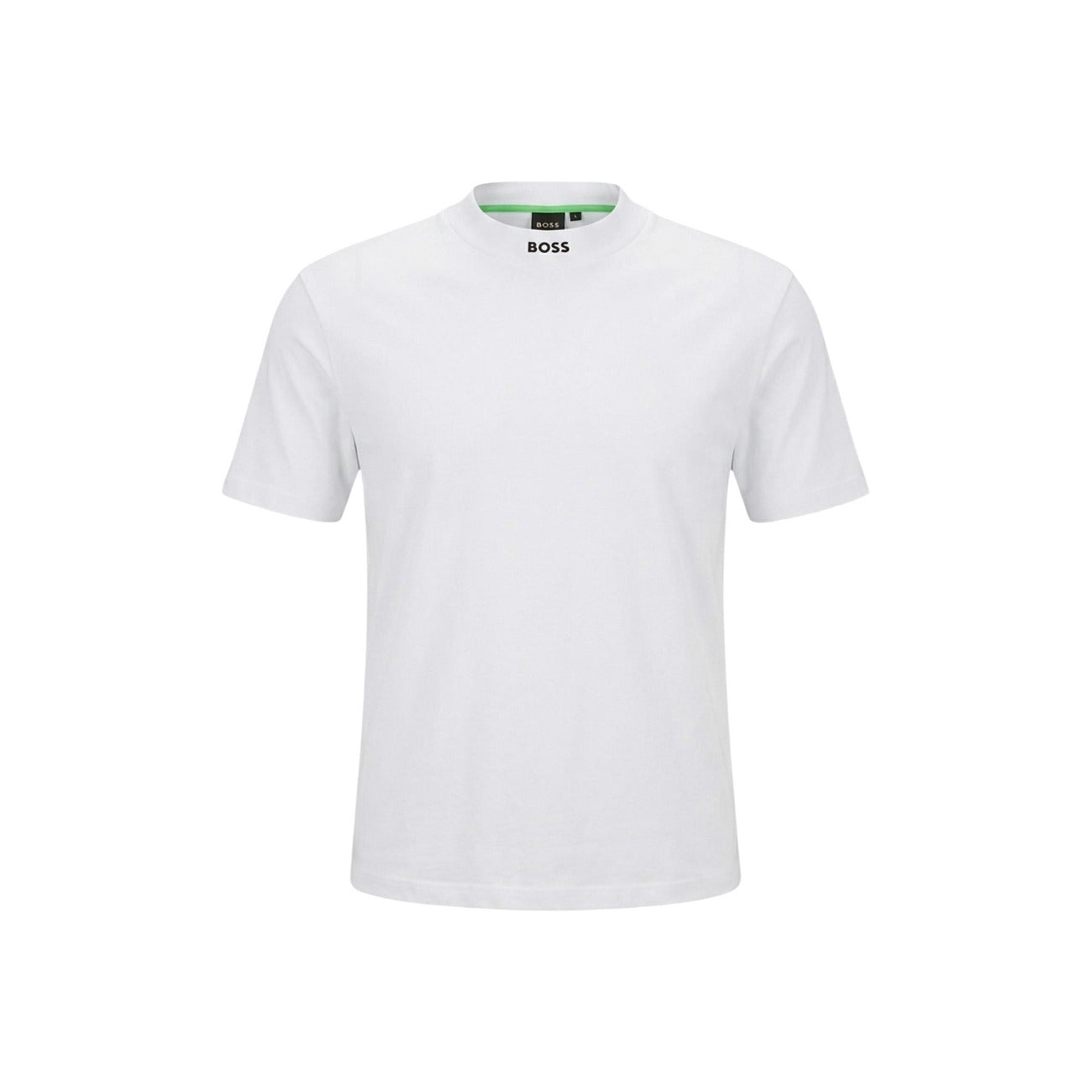 2458833 Boss T-Shirt Bianca Cotone Elastan Scollo Tondo Uomo