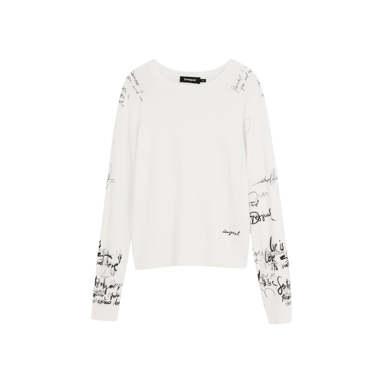 2450895 Desigual Maglia Donna Beige Stampa Viscosa