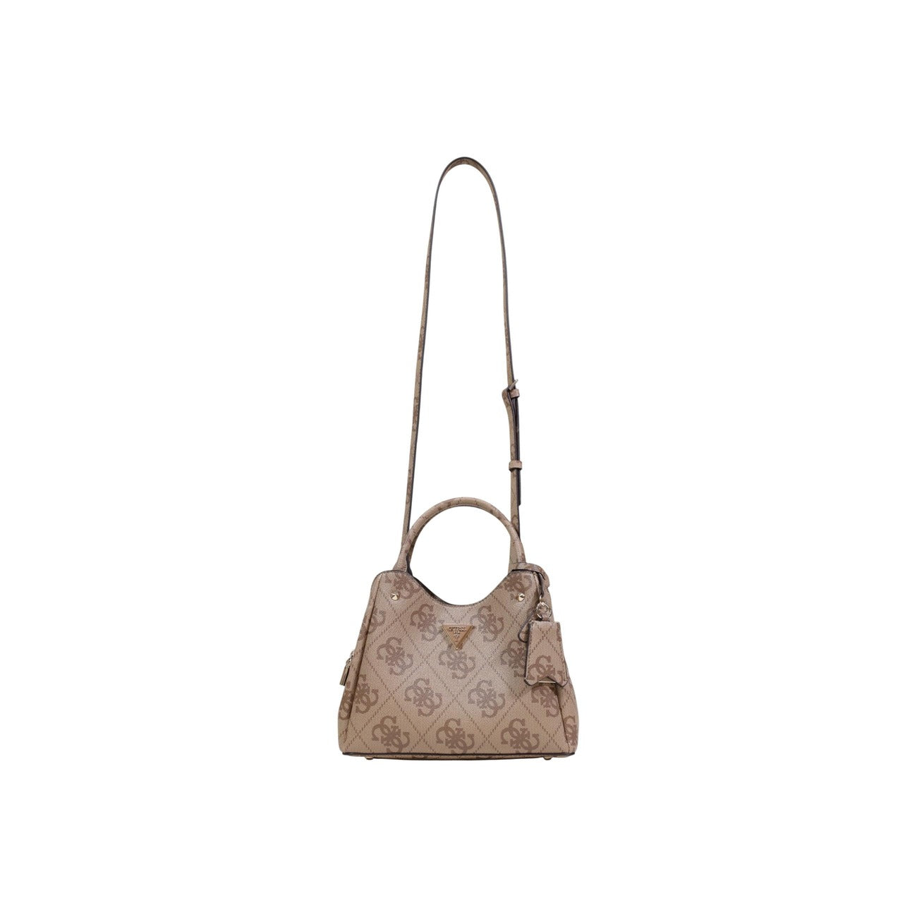 506938 Guess Borsa Mano Tracolla Beige Stampa Donna