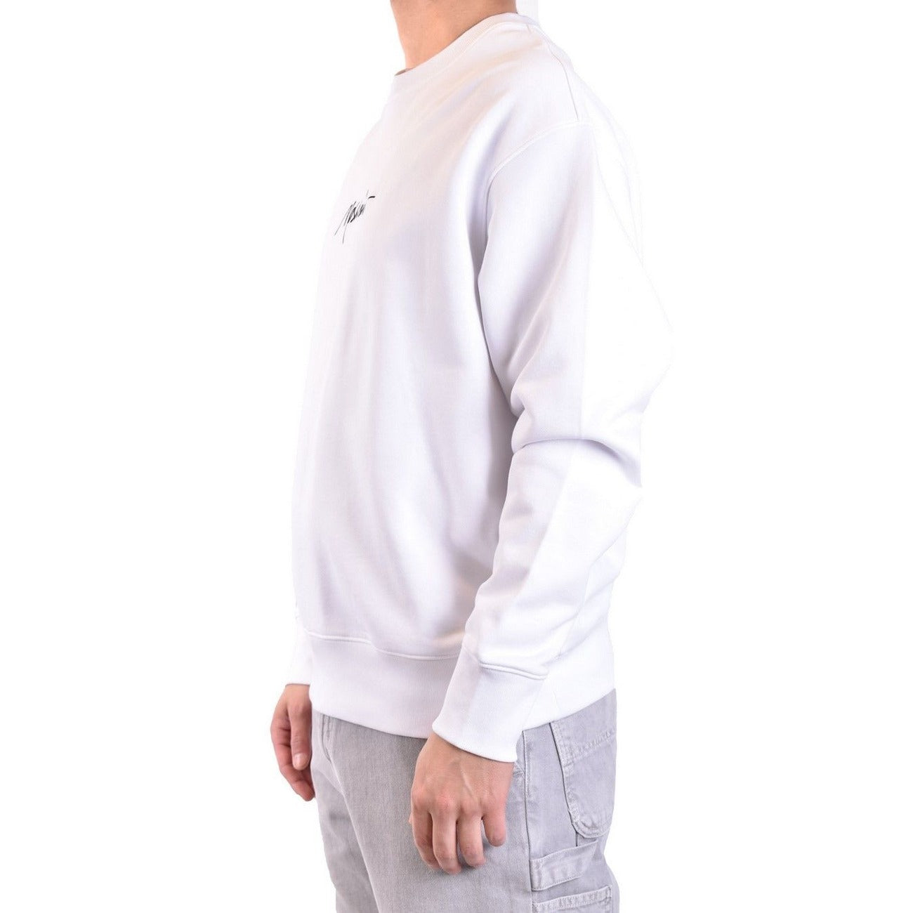 2424592 Moschino Felpa Bianca Stampa Uomo