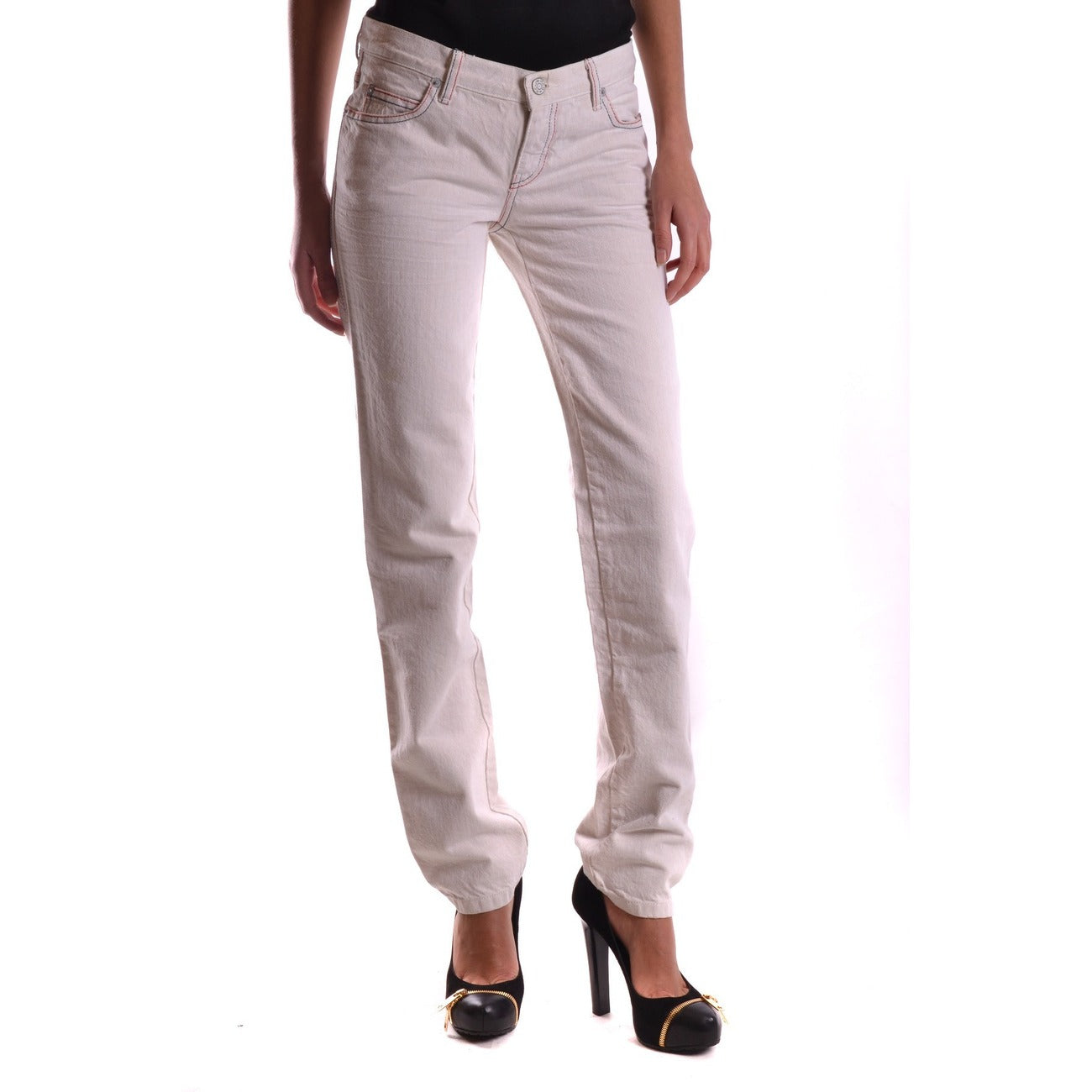 2434221 Alexander McQueen Jeans Bianchi Donna