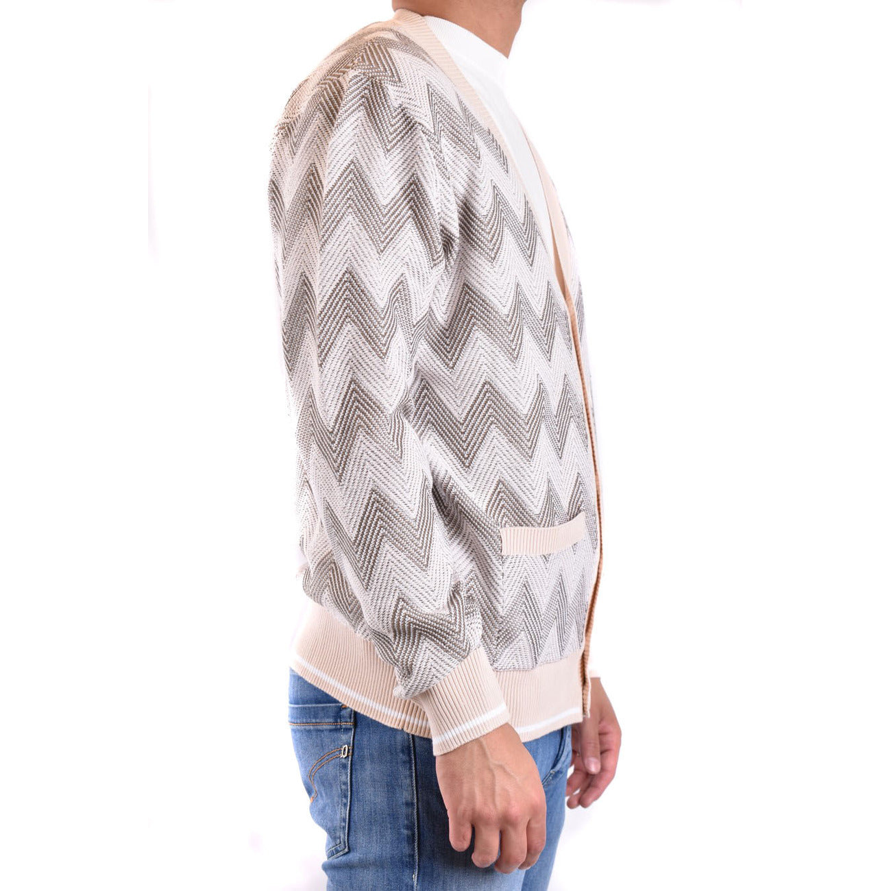 2430899 Missoni Cardigan Beige Righe Uomo
