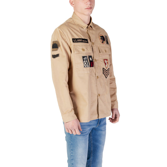 2409636 Replay Camicia Beige Uomo