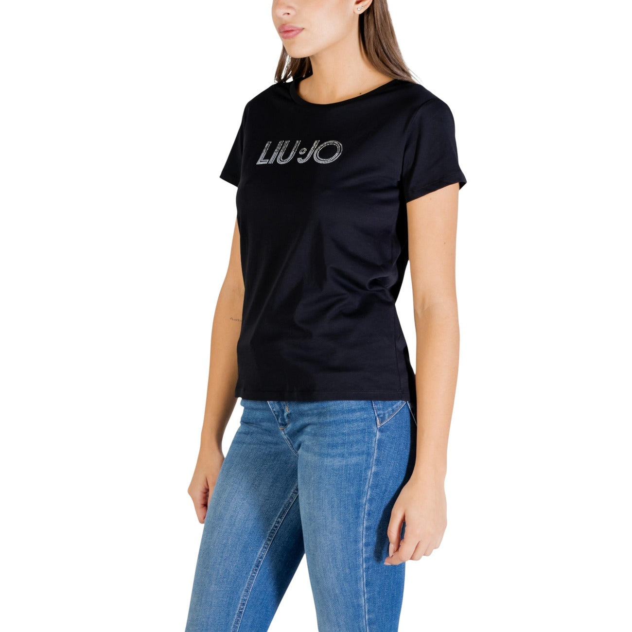 2448520 Liu Jo T-Shirt Donna Nera Cotone