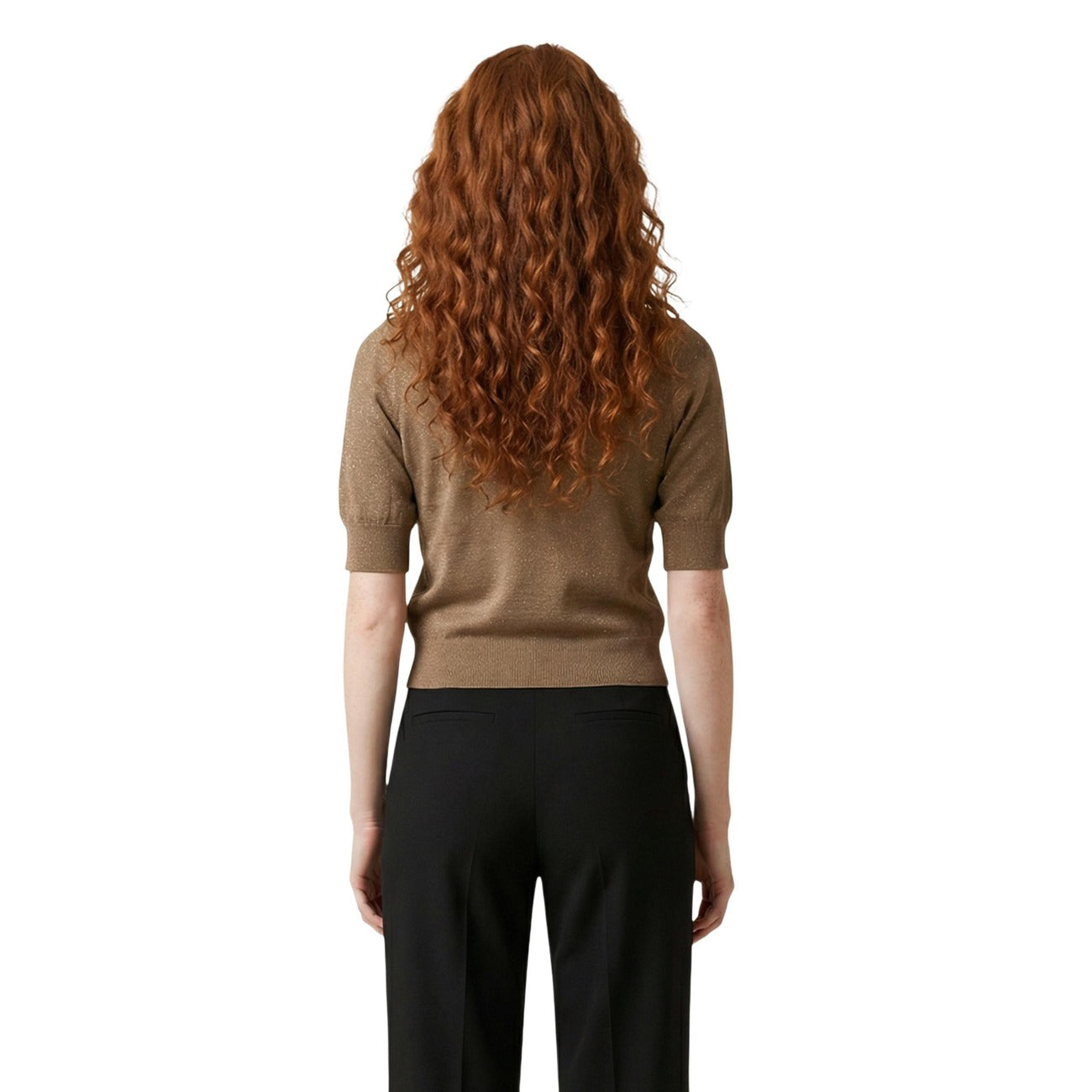 514667 Only Polo Beige Maniche Corte Donna