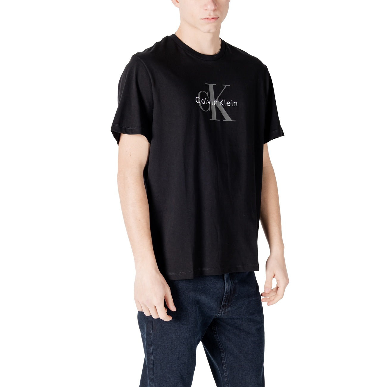 2416113 Calvin Klein Jeans T-Shirt Nera Stampa Uomo