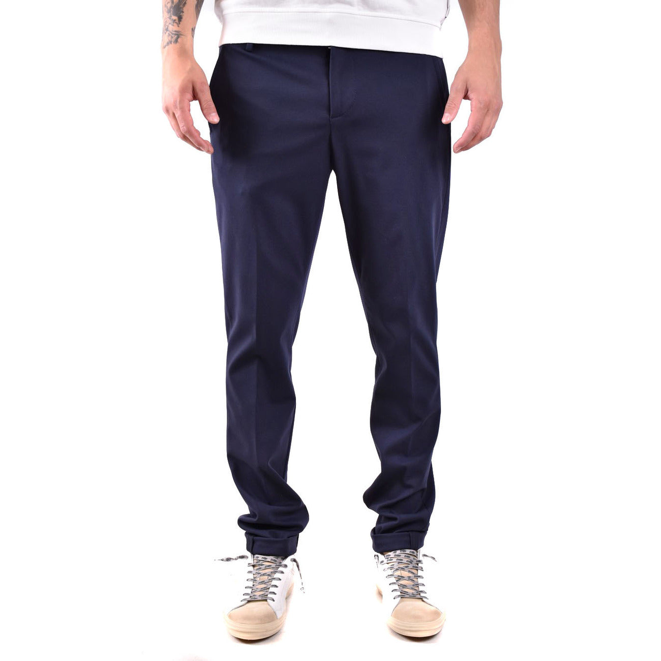2429472 Dondup Pantaloni Blu Poliestere Poliammide Elastan Uomo