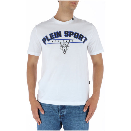 443846 Plein Sport T-Shirt Bianco Stampa Uomo