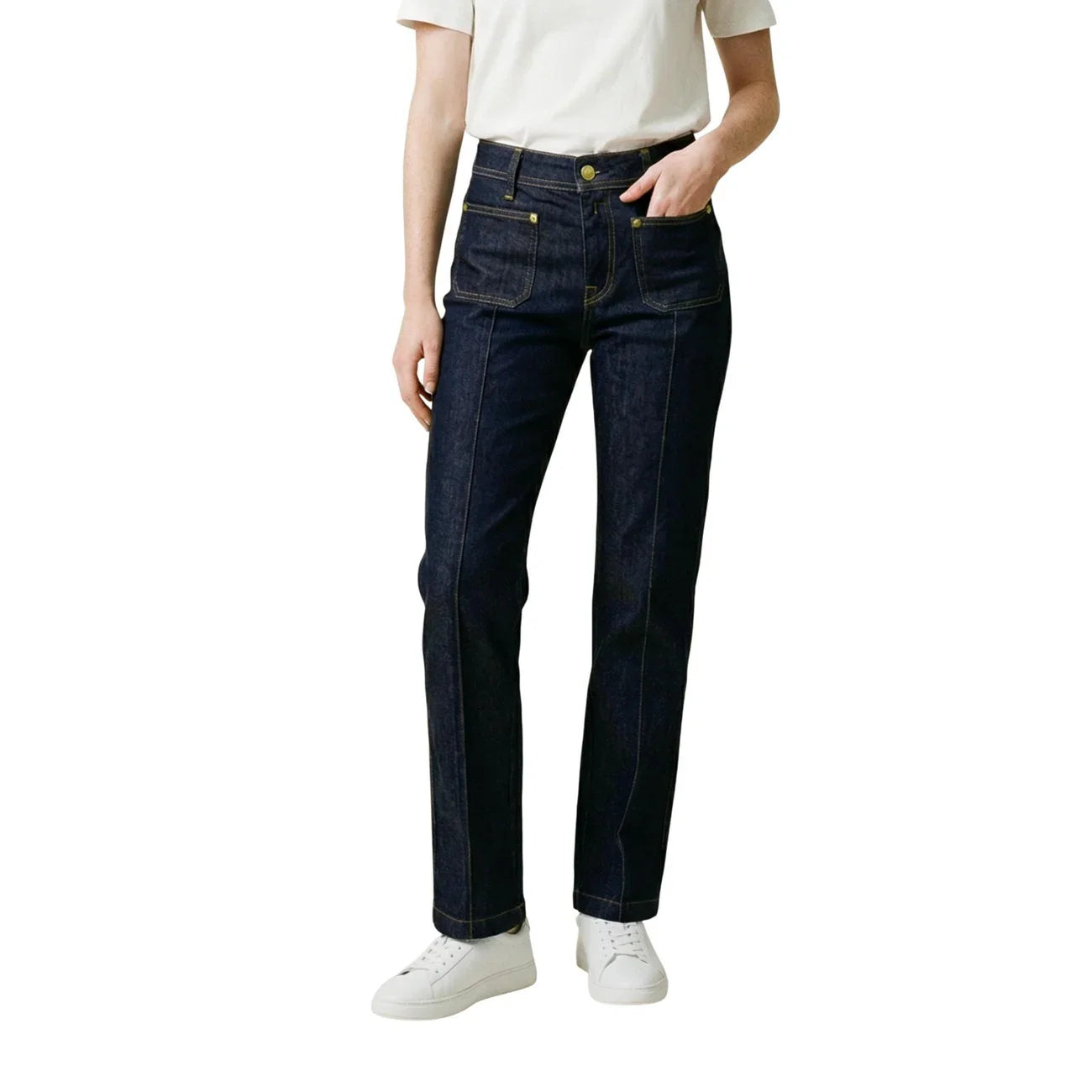 2456561 Replay Jeans Blu Cotone Lyocell Zip Donna