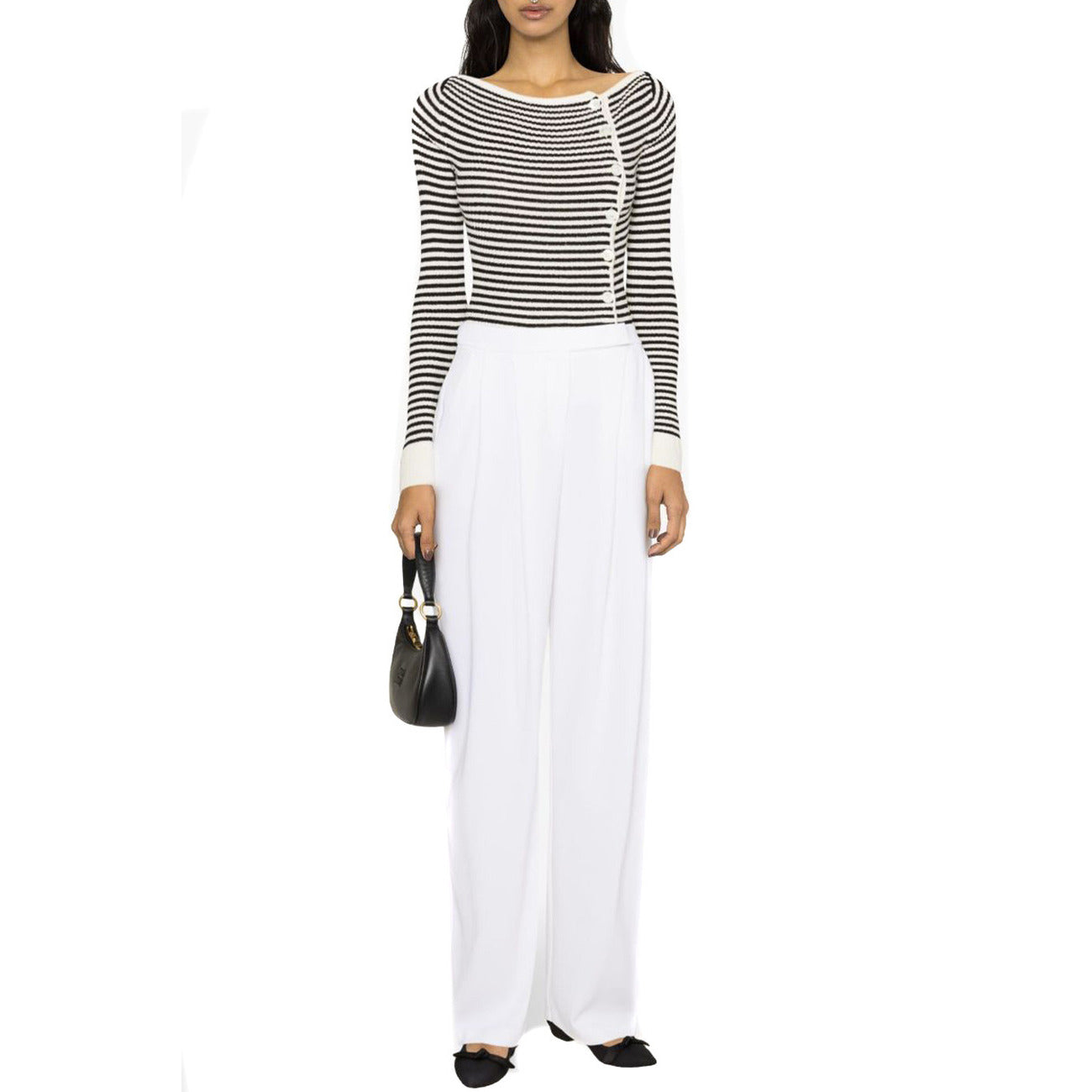 2424394 Pinko Pantaloni Bianchi Donna Poliestere 98% Zip